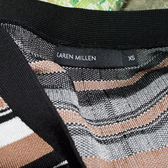 Karen Millen Bodycon Stripe Bandage Knit Dress XS - Picture 8 of 8